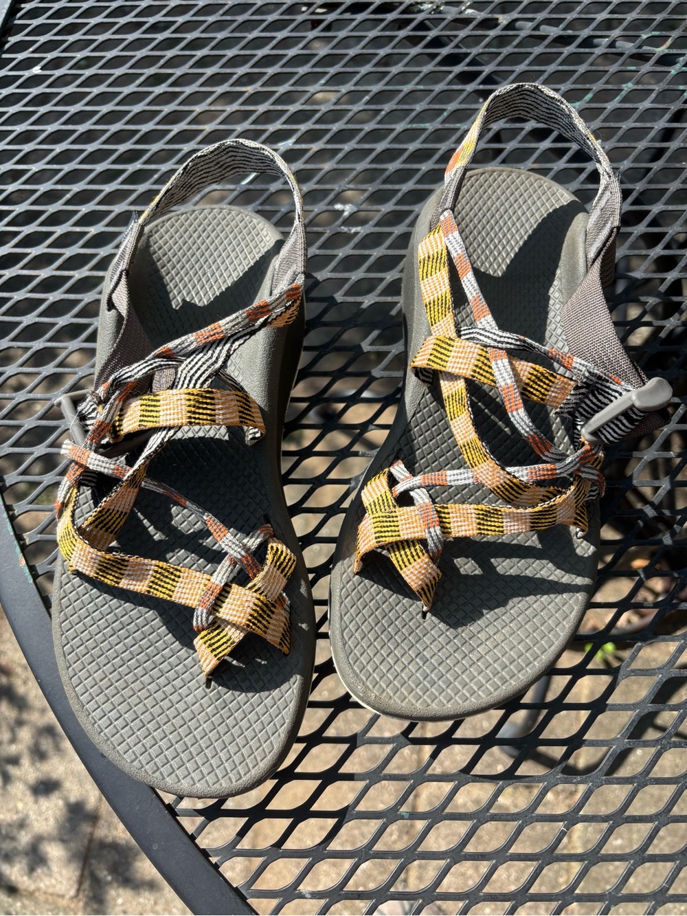 Women's Chaco Strappy Sandals - Yellow/Blue gray/Orange